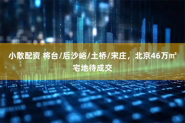 小散配资 将台/后沙峪/土桥/宋庄，北京46万㎡宅地待成交